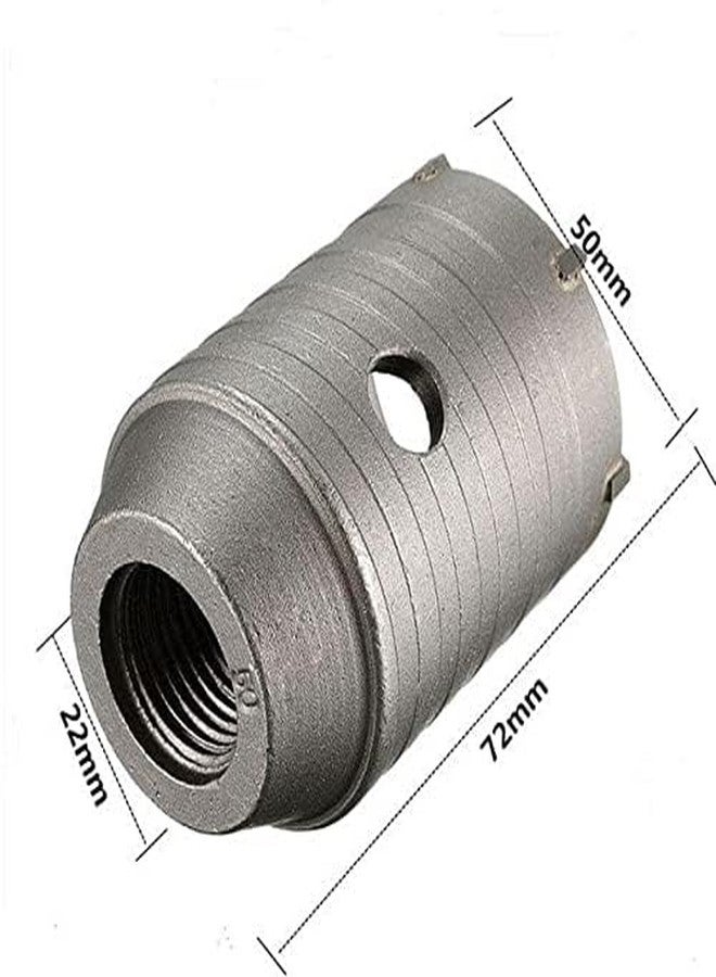 Inditrust مثقاب جدار خرساني ذو ساق SDS من إنديترست، قاطع منشار ثقب، قضيب توصيل 400 مم (مثقاب 50 مم، قضيب 400 مم) - Image 2